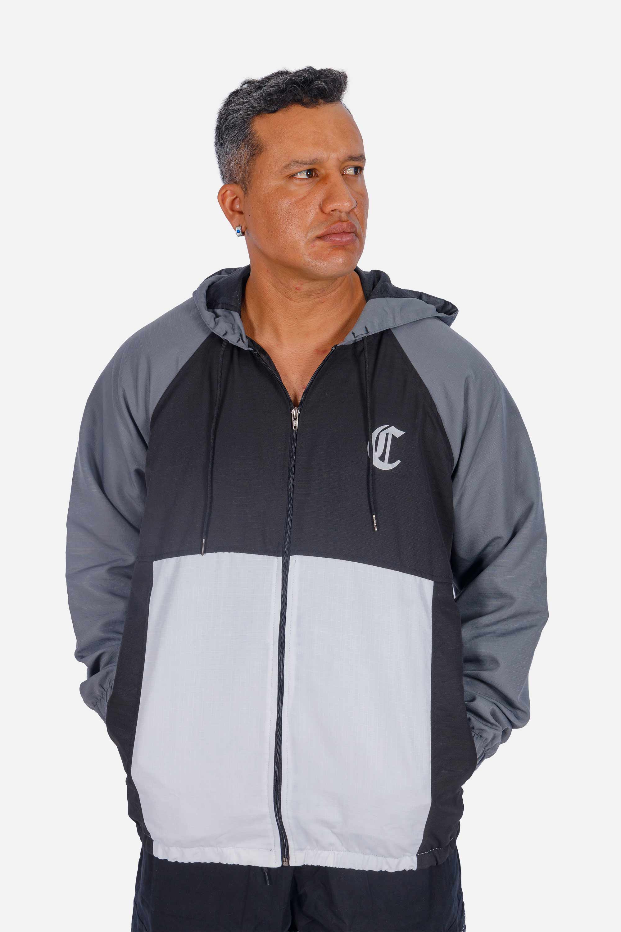 Jaqueta Corta Vento Compton RipStop com Logo Refletivo