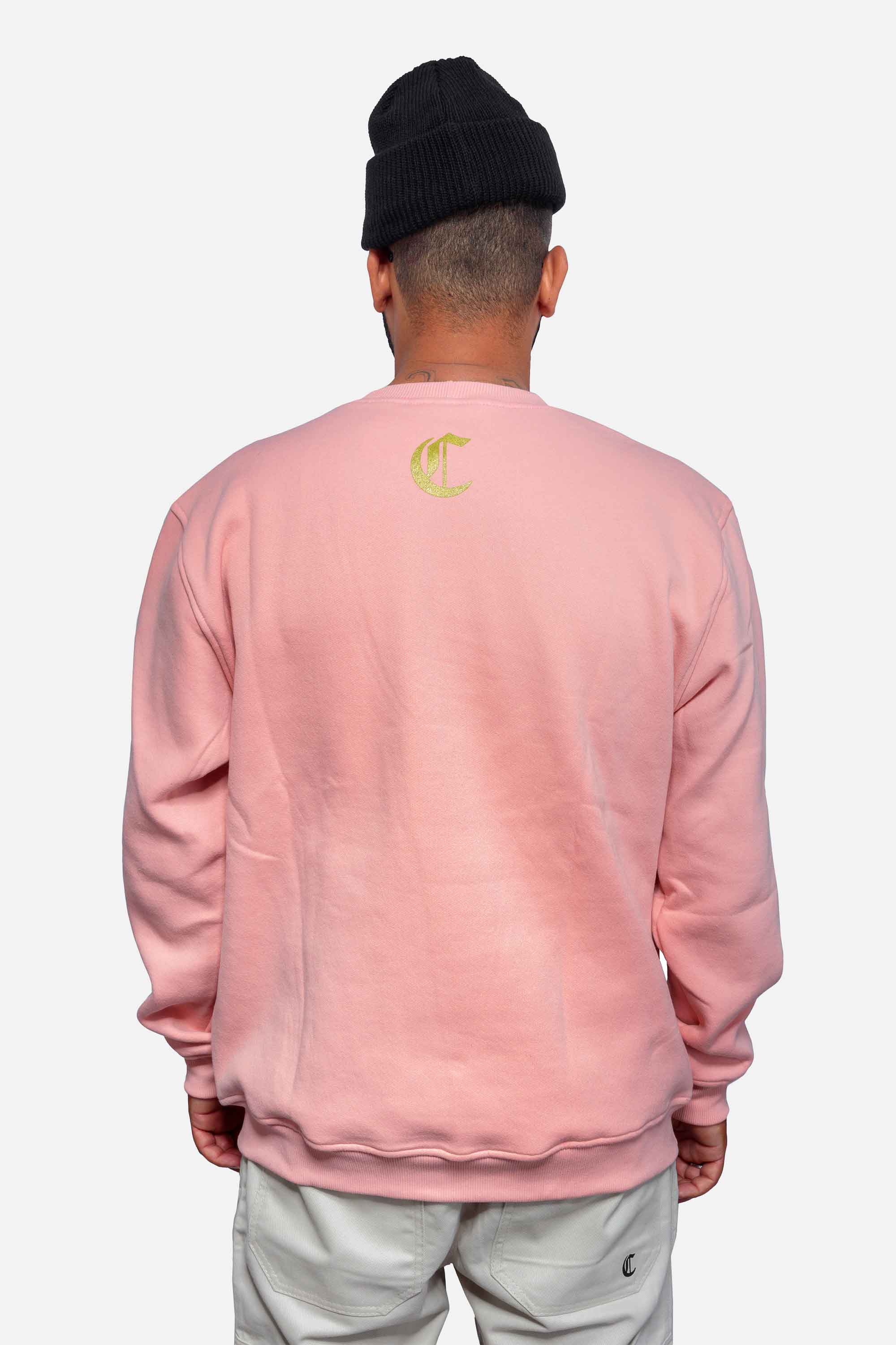 Moletom Compton Rosa Champion Ring Estilo Street de Peso