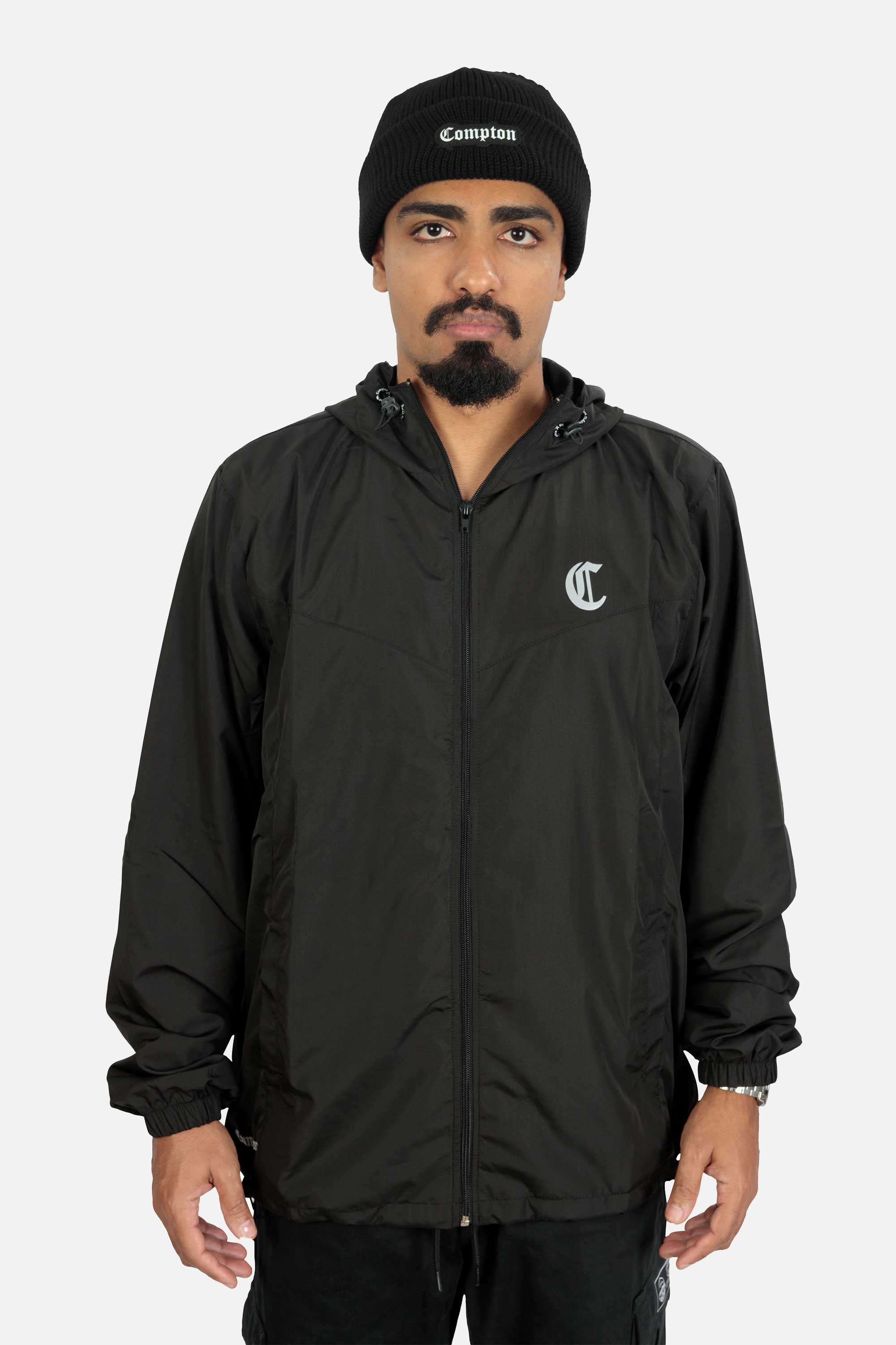 Volcom Corta Vento Jaqueta Compton Corta Vento Sport Preta Estilo